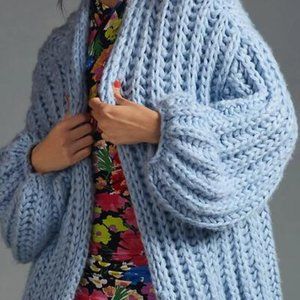 Anthropologie Chunky Oversized Knit Cardigan